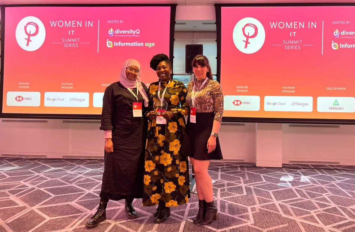 Unlock Her Tech co-founders at the Women in IT Summit